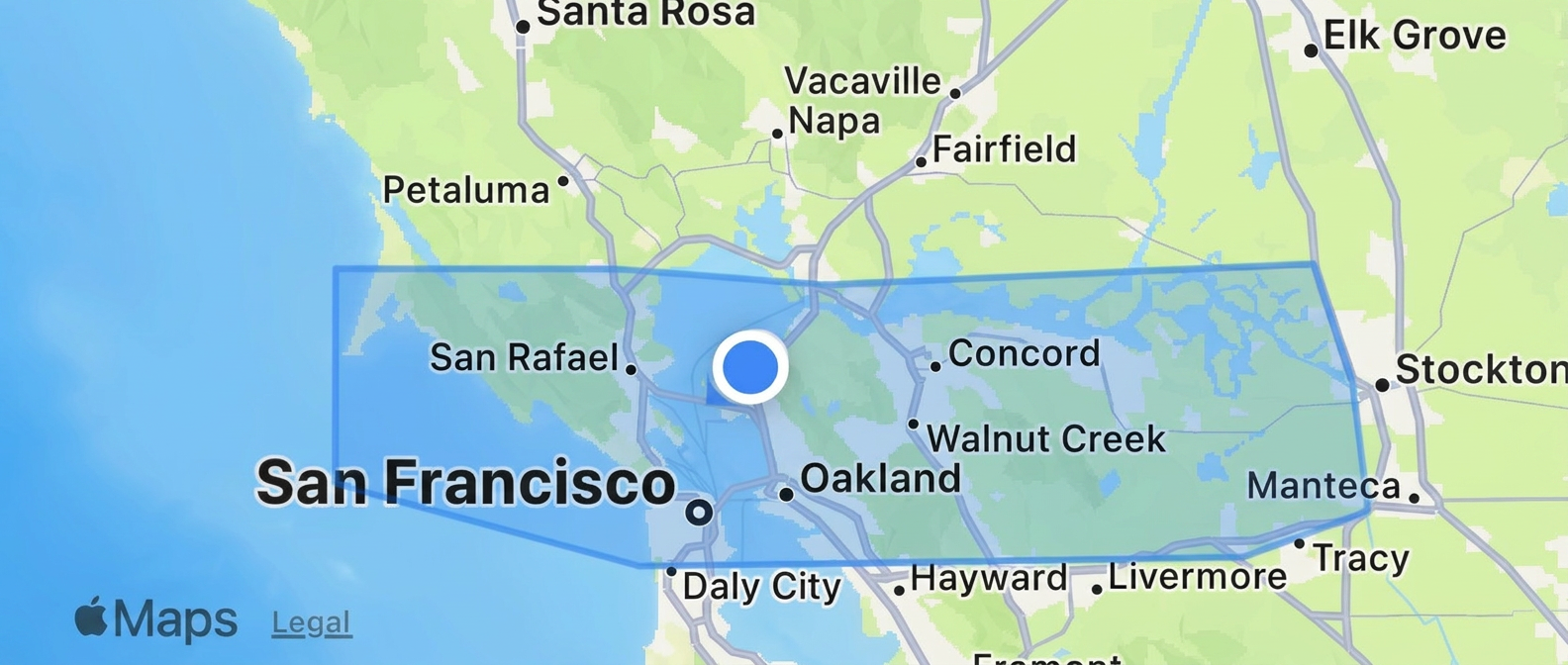 Blue Sky Plumbing service area across the San Francisco Bay Area